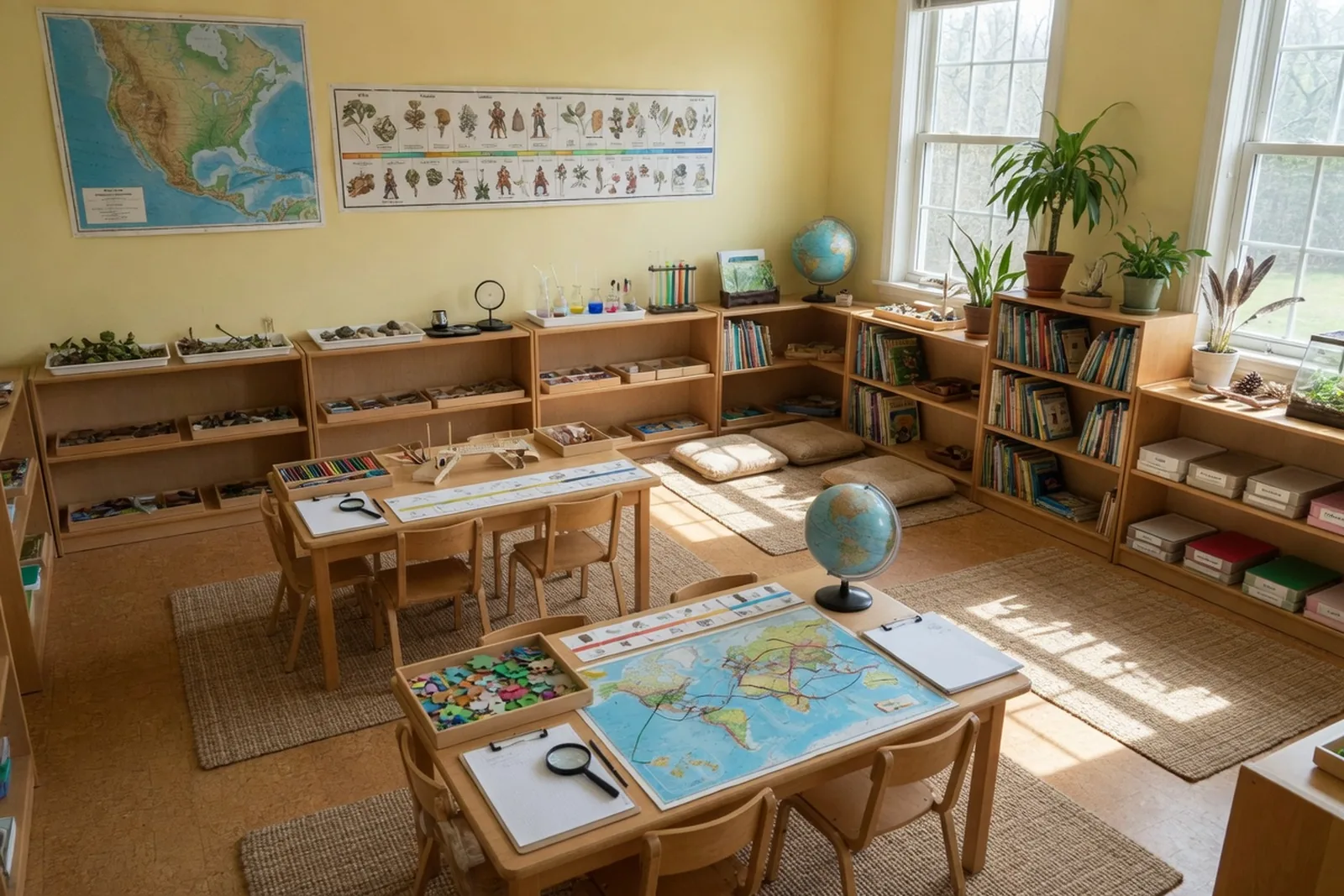 Elementary prepared Montessori environment